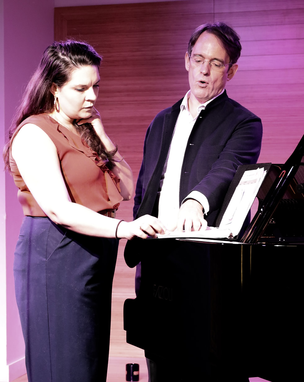 Mezzo-soprano Angela Born works with composer Patrick Zimmerli, reviewing the music.